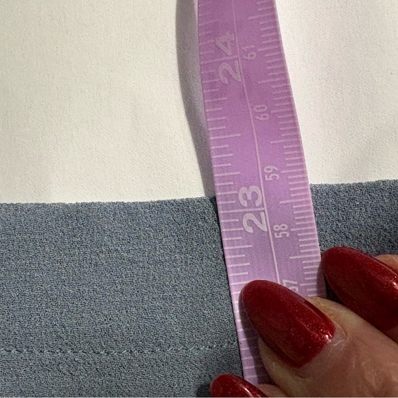 Ann Taylor Slate Blue Blouse with Tie-Front - Picture 7 of 7